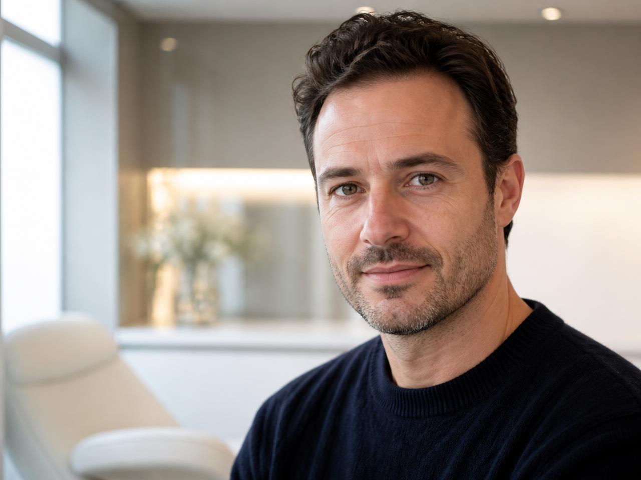 Natural-looking facial aesthetics result for a male client
