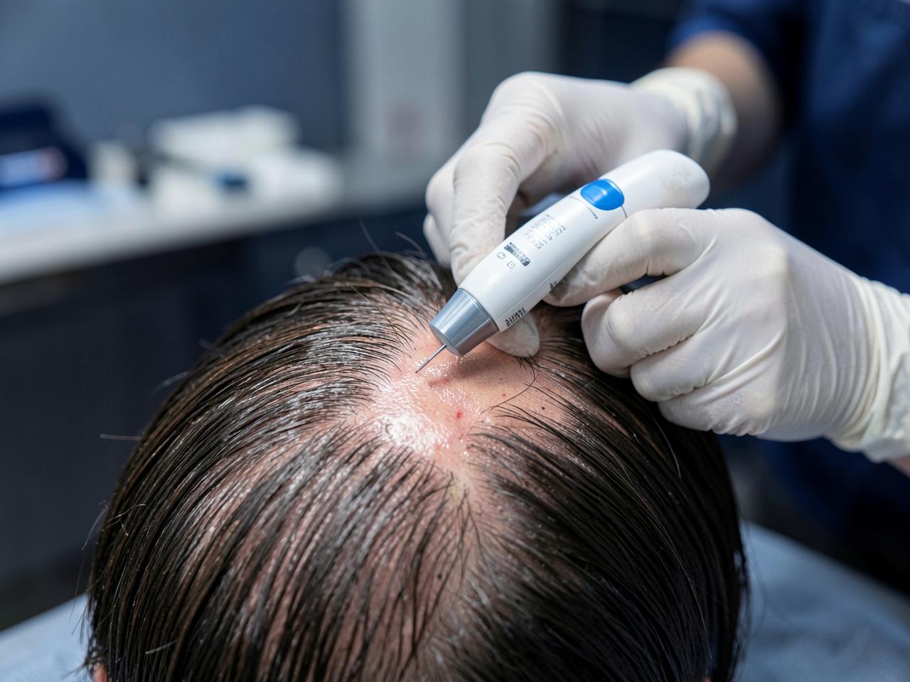 Professional scalp microneedling for men in Andover